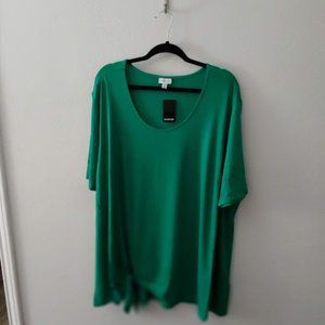 Beautiful Green Elbow Sleeve Summer Tunic With Side Tie Detail